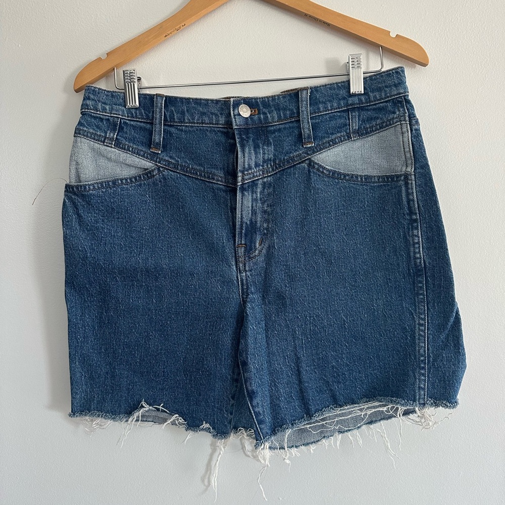 *never worn* Madewell High-Rise Long Denim Shorts